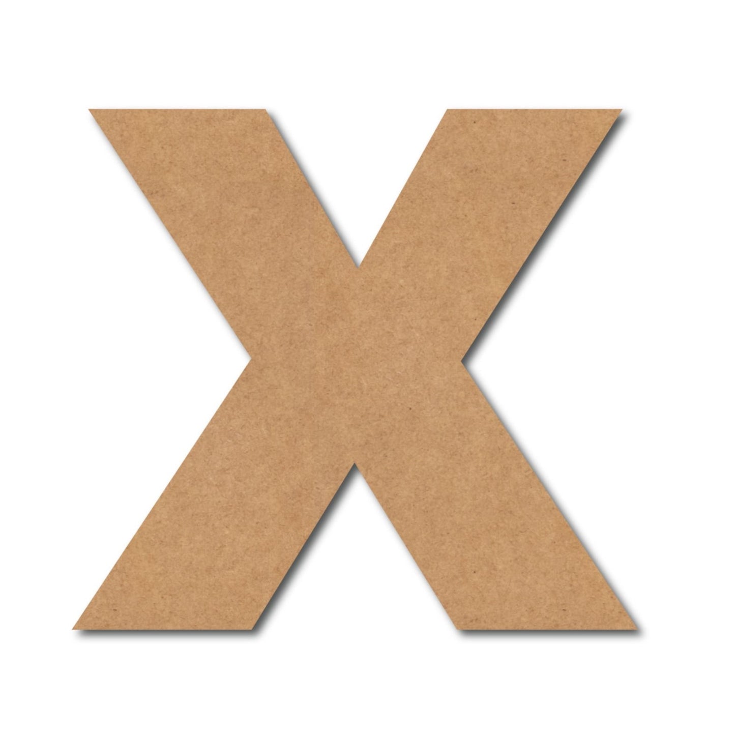 Alphabet X Monogram Cutout MDF Design 1