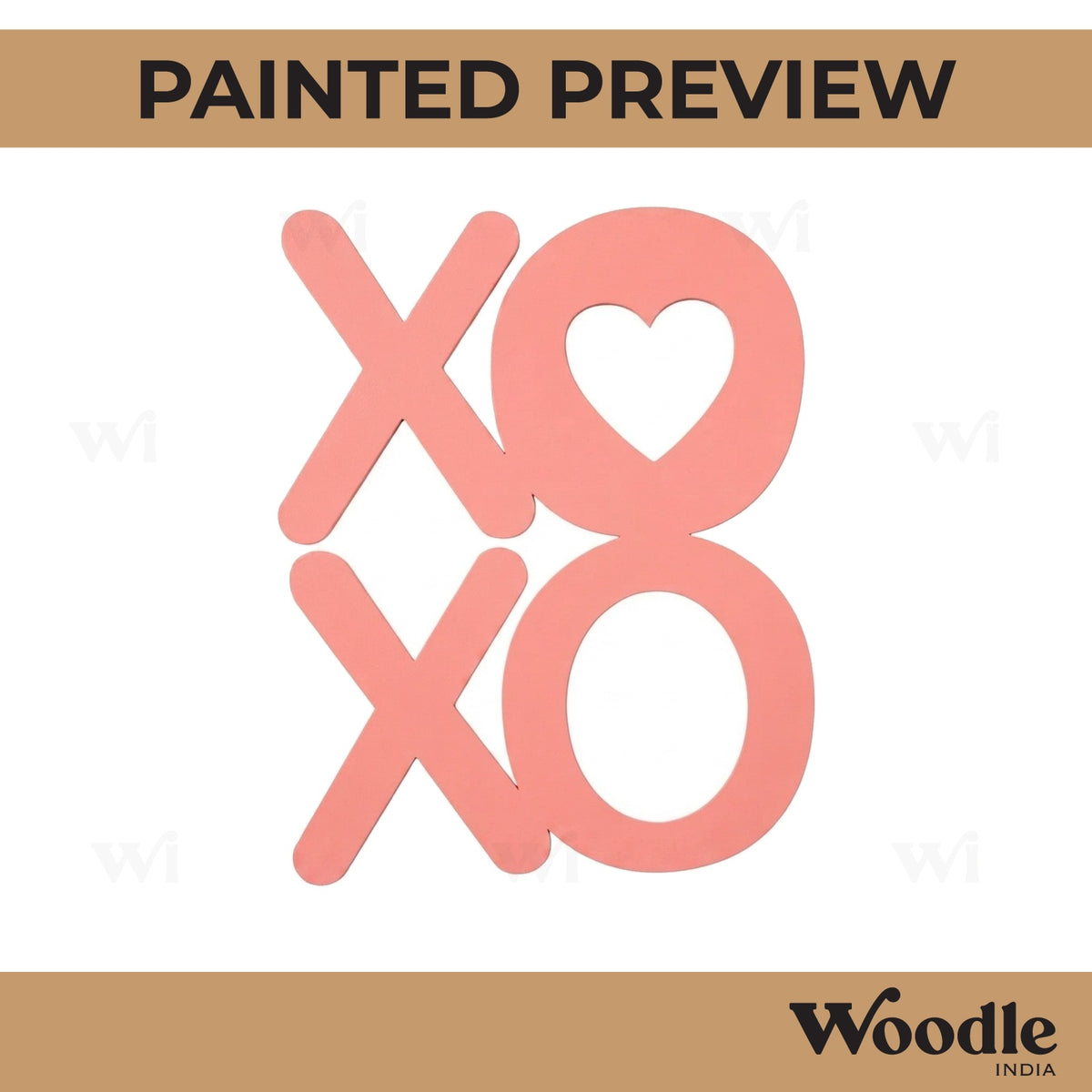 XOXO Cutout MDF Design 1