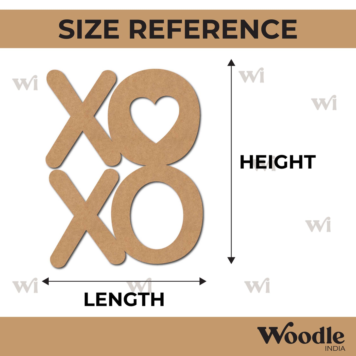 XOXO Cutout MDF Design 1