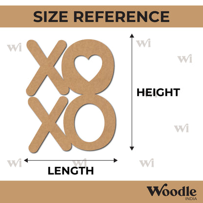 XOXO Cutout MDF Design 1