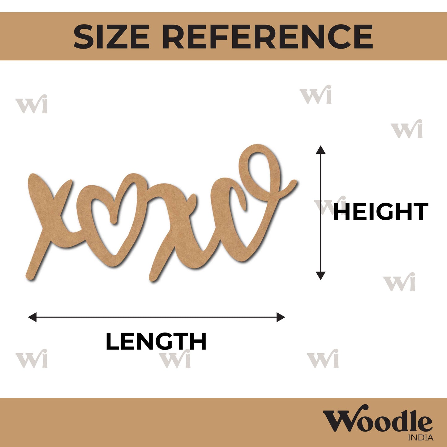 XOXO Cutout MDF Design 2