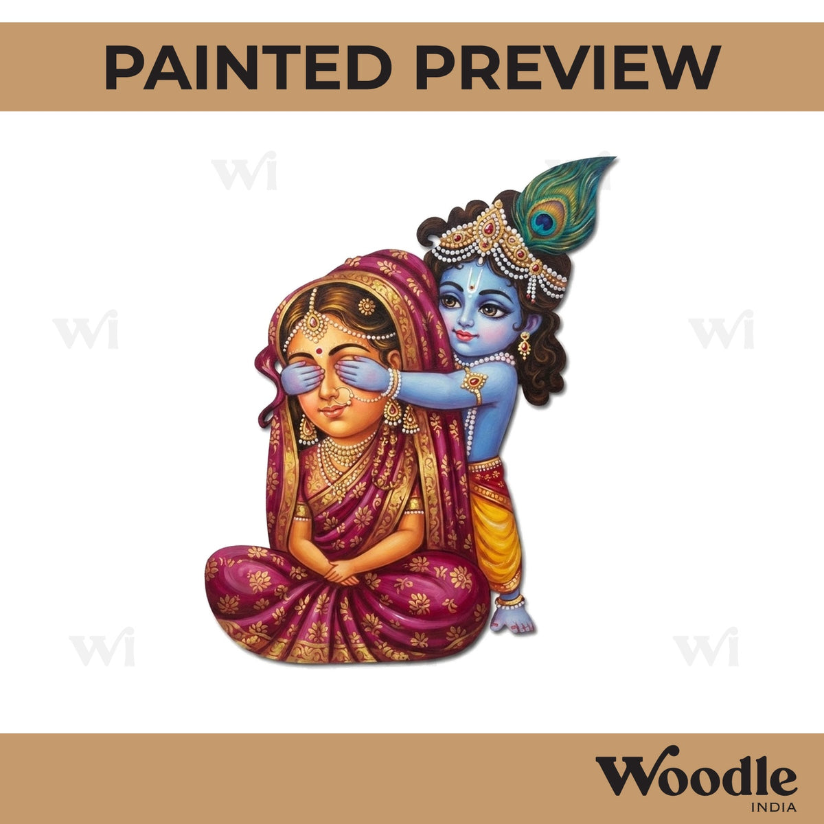 Yashoda And Krishna Pre Marked MDF Design 1