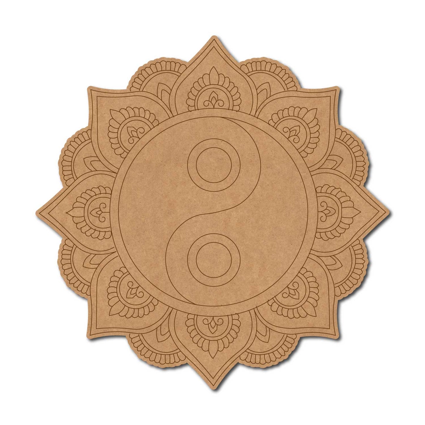 Yin Yang Mandala Pre Marked Base MDF Design 1