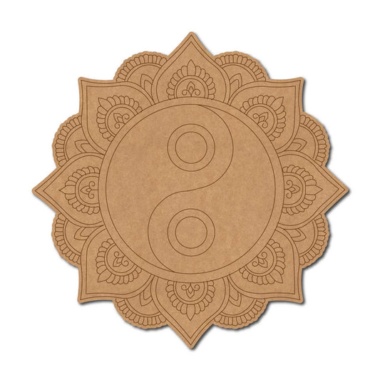 Yin Yang Mandala Pre Marked Base MDF Design 1