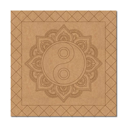 Yin Yang Mandala Pre Marked Square MDF Design 1