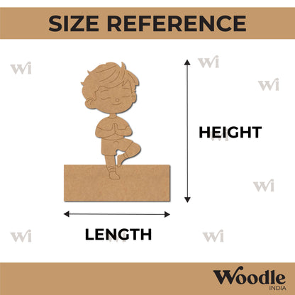 Yoga Boy Nameplate Pre Marked MDF Design 1