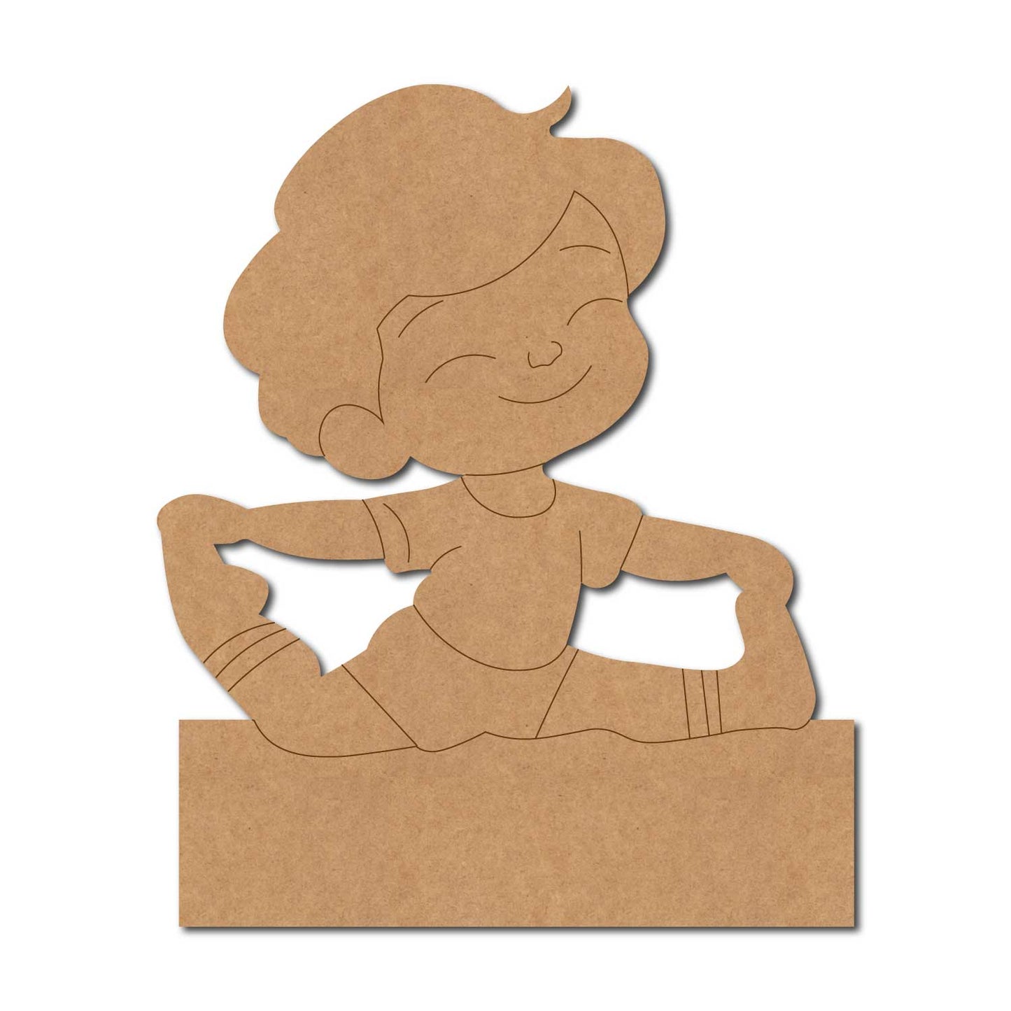 Yoga Boy Nameplate Pre Marked MDF Design 2