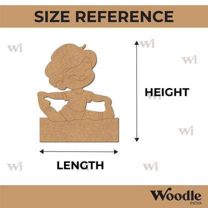 Yoga Boy Nameplate Pre Marked MDF Design 2