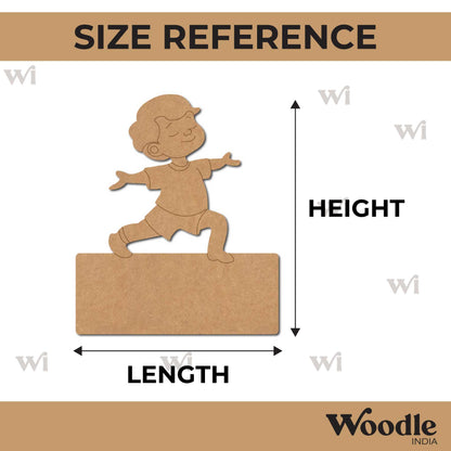 Yoga Boy Nameplate Pre Marked MDF Design 4