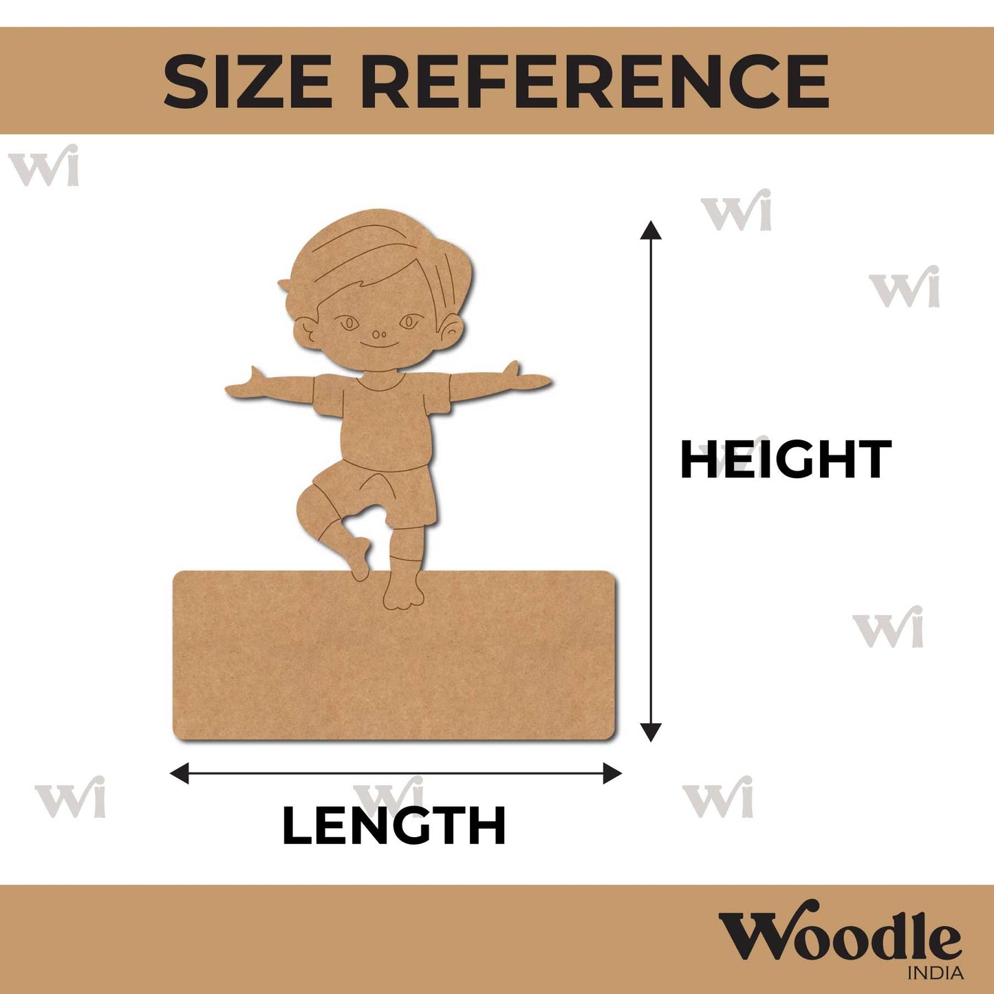 Yoga Boy Nameplate Pre Marked MDF Design 5