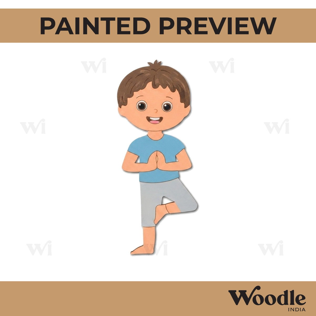Yoga Boy Pre Marked MDF Design 1