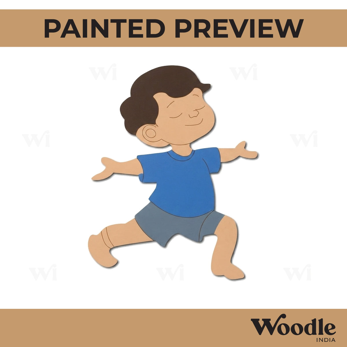 Yoga Boy Pre Marked MDF Design 4