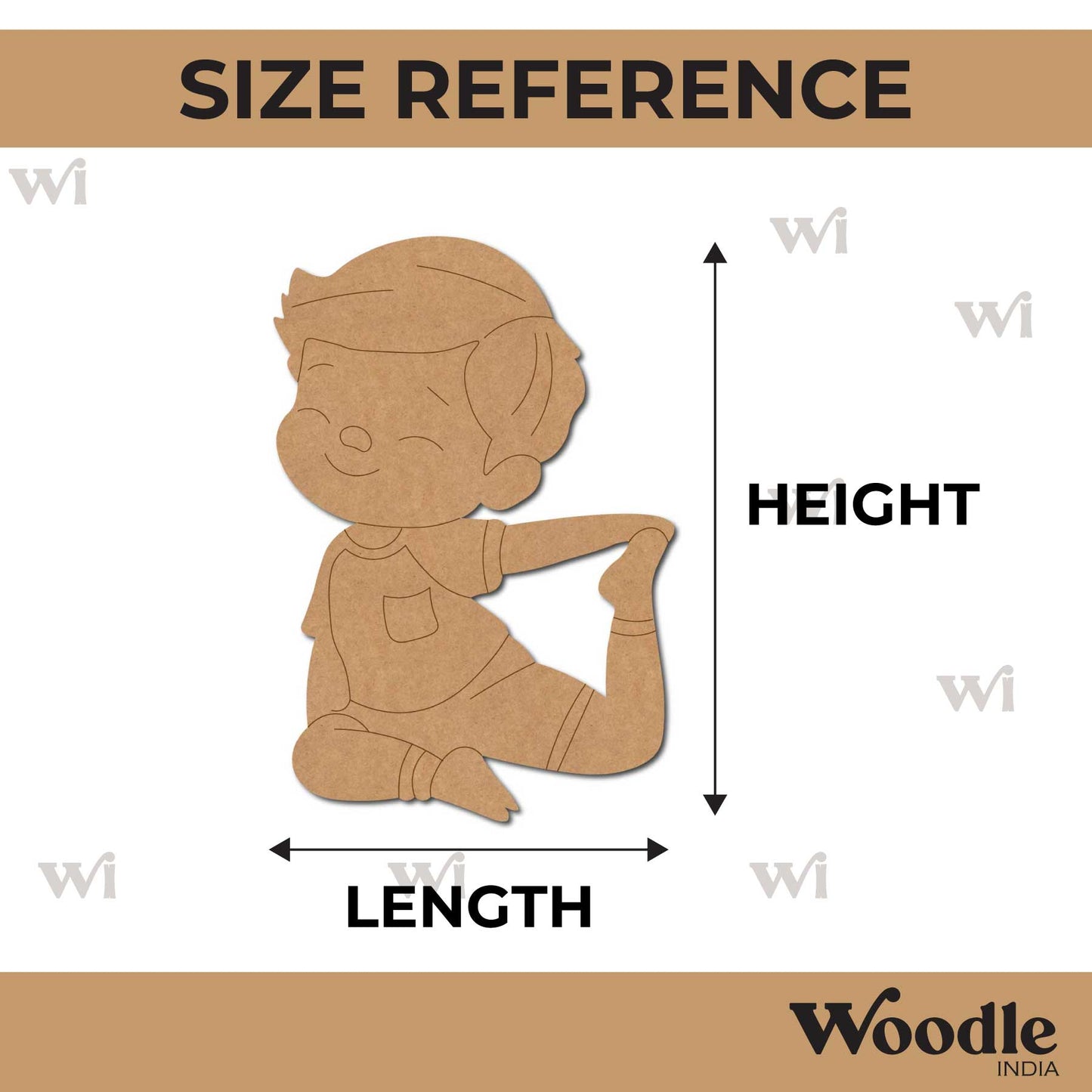 Yoga Boy Pre Marked MDF Design 5