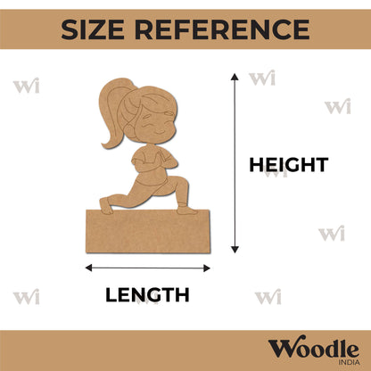 Yoga Girl Nameplate Pre Marked MDF Design 1