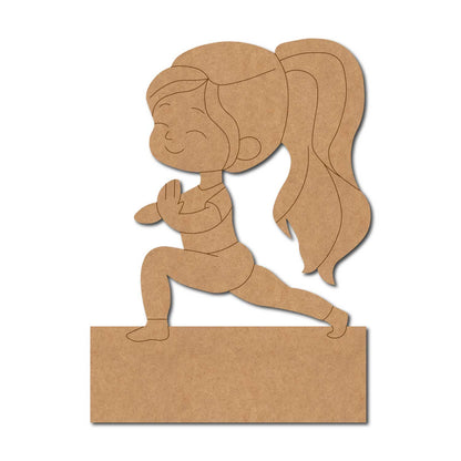 Yoga Girl Nameplate Pre Marked MDF Design 5