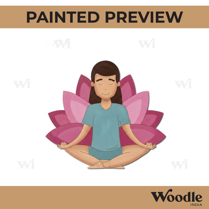 Yoga Man Lotus Pre Marked MDF Design 1