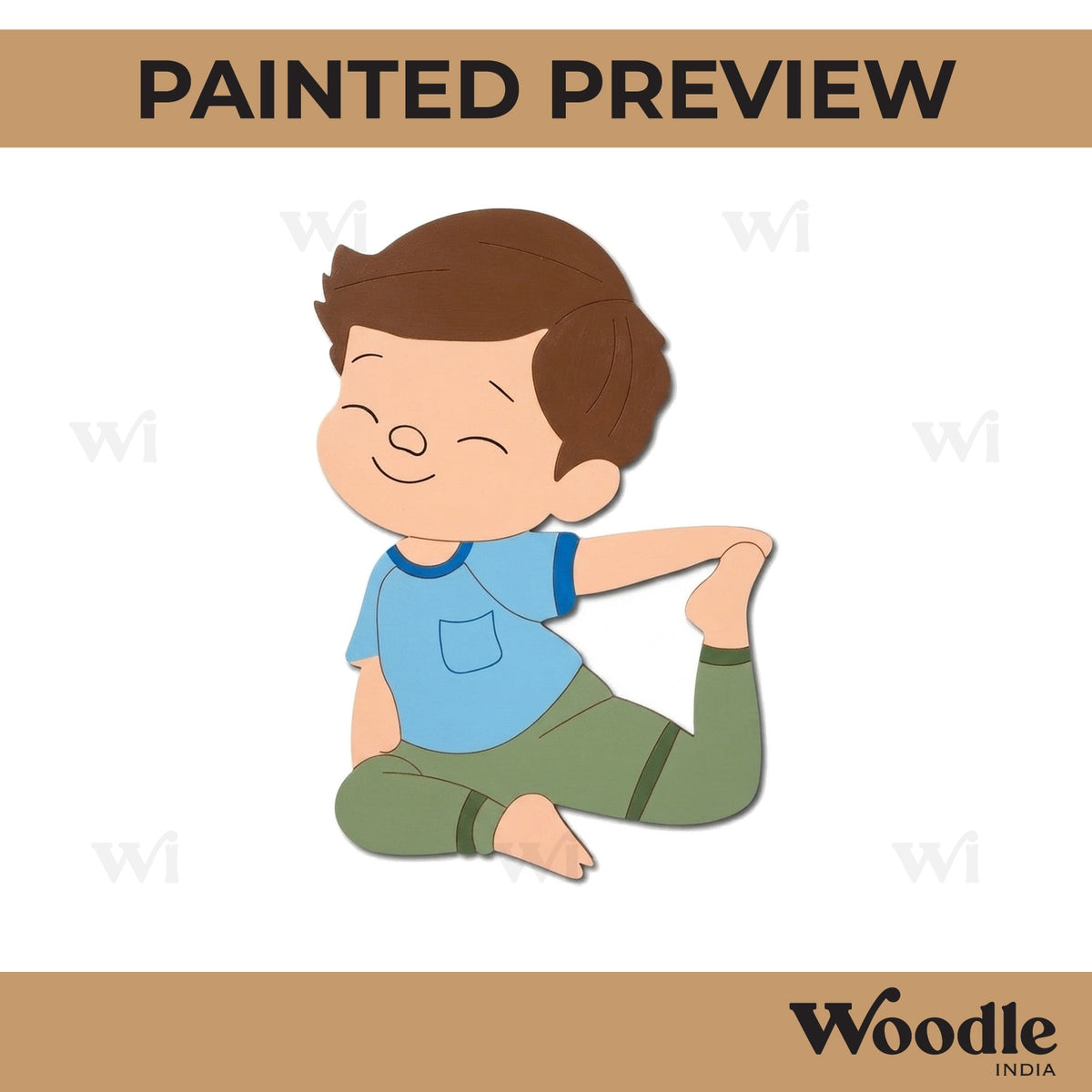 Yoga Boy Pre Marked MDF Design 5