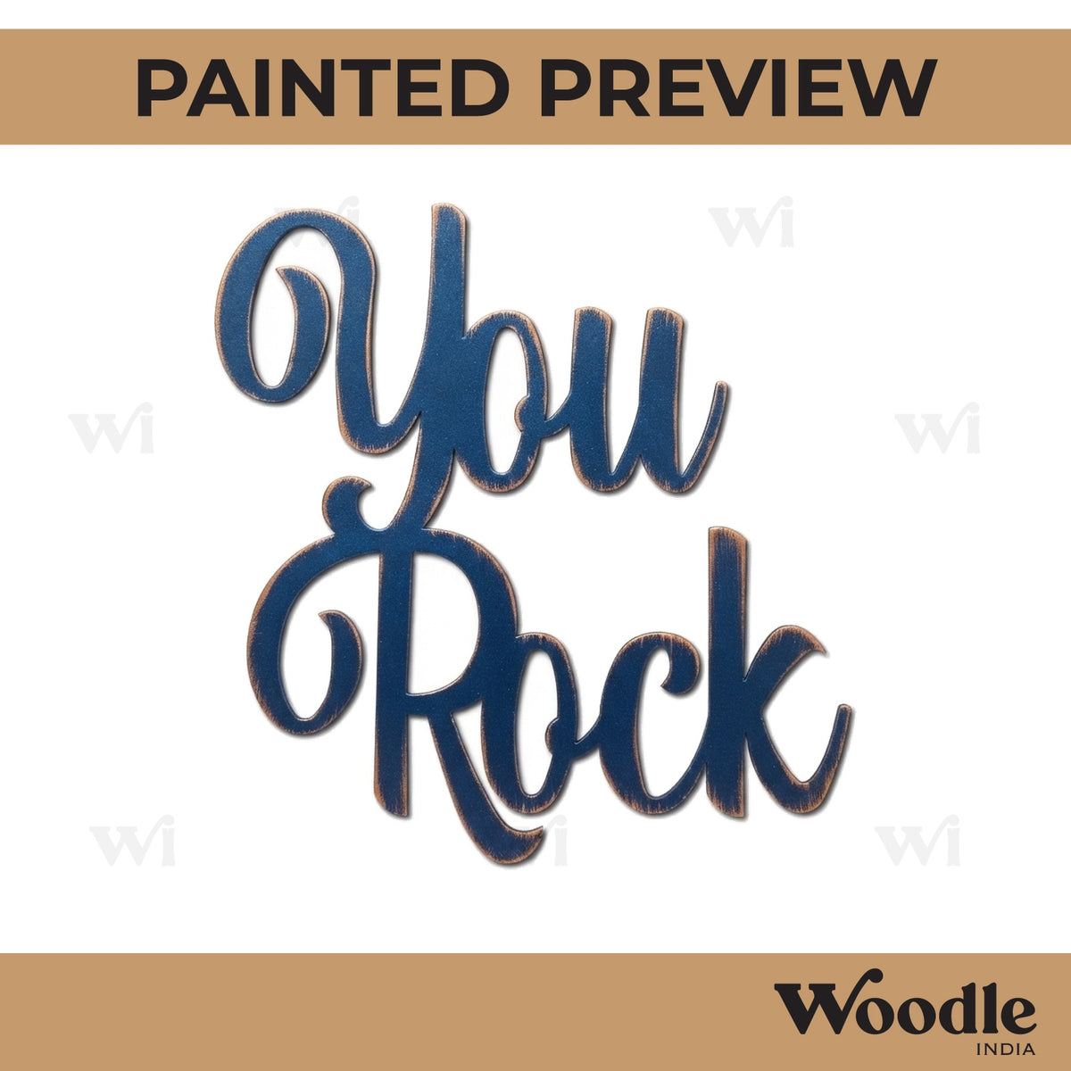 You Rock Text Cutout MDF Design 1