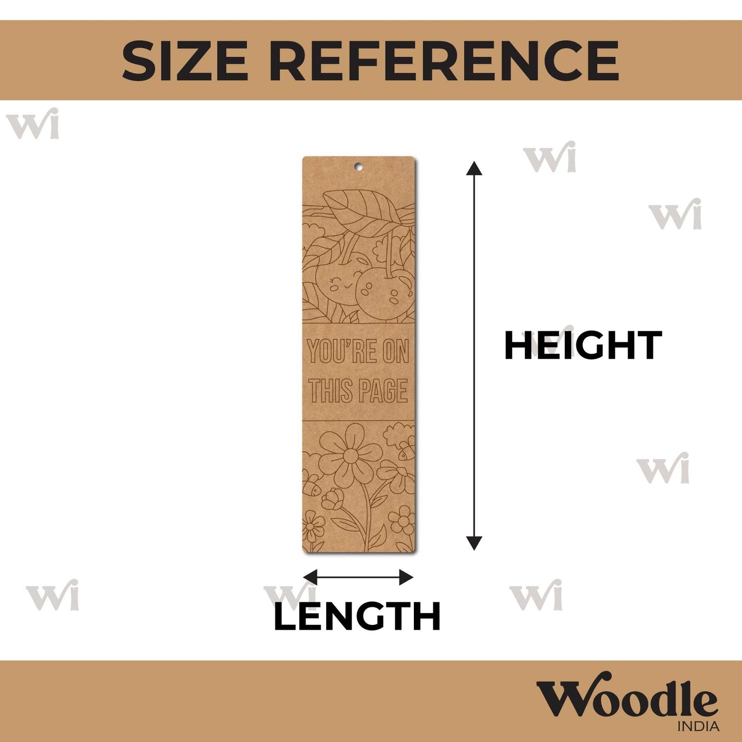 You're On This Page Kids Bookmark Pre Marked MDF Design 1