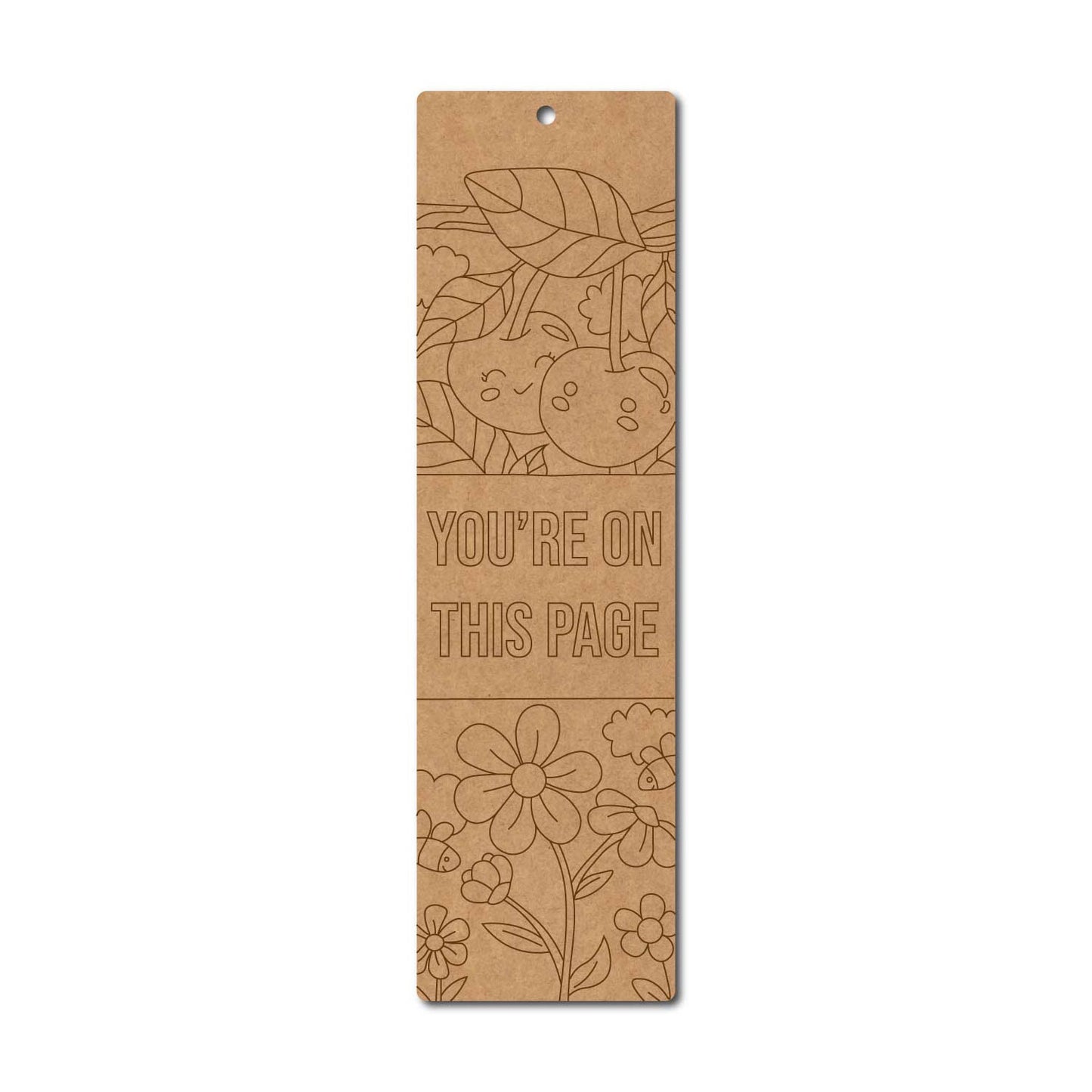 You're On This Page Kids Bookmark Pre Marked MDF Design 1