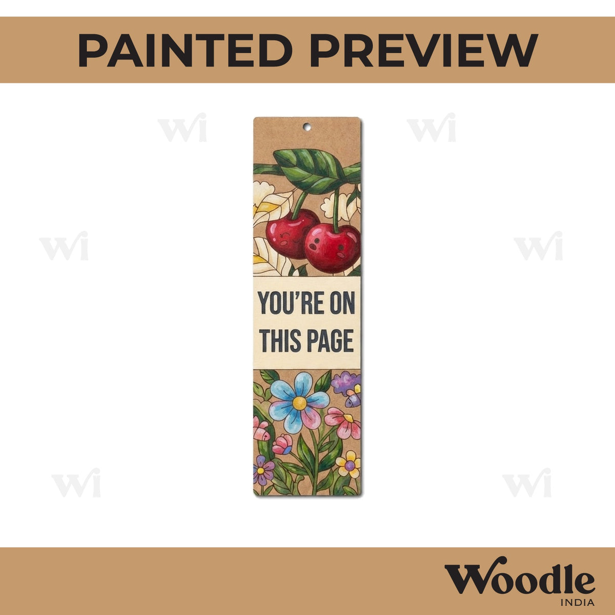 You're On This Page Bookmark Pre Marked MDF Design 1