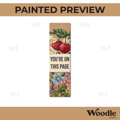 You're On This Page Bookmark Pre Marked MDF Design 1