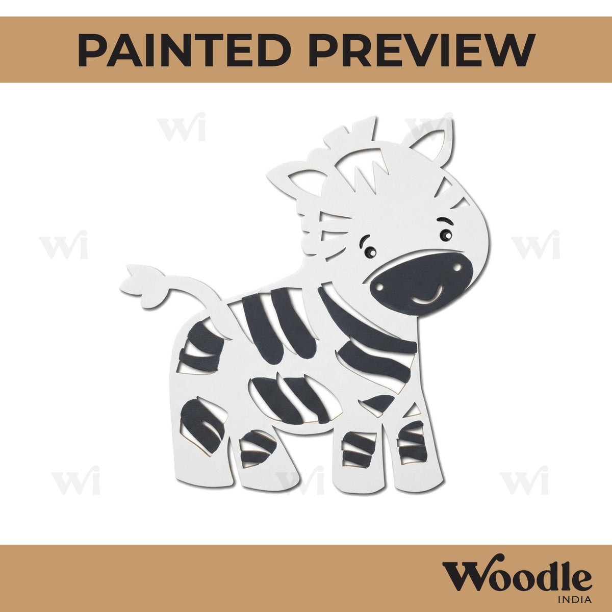 Zebra Cutout MDF Design 1