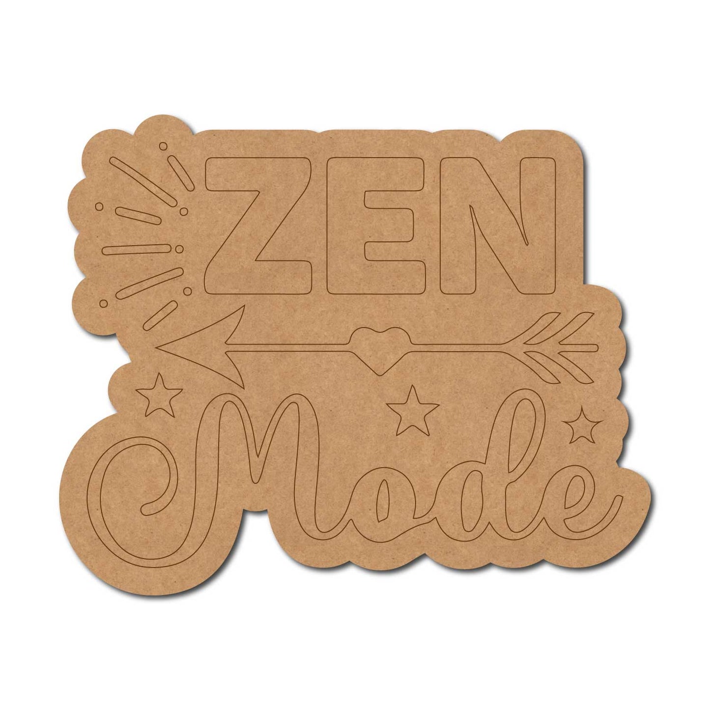 Zen Mode Quote Pre Marked MDF Design 1