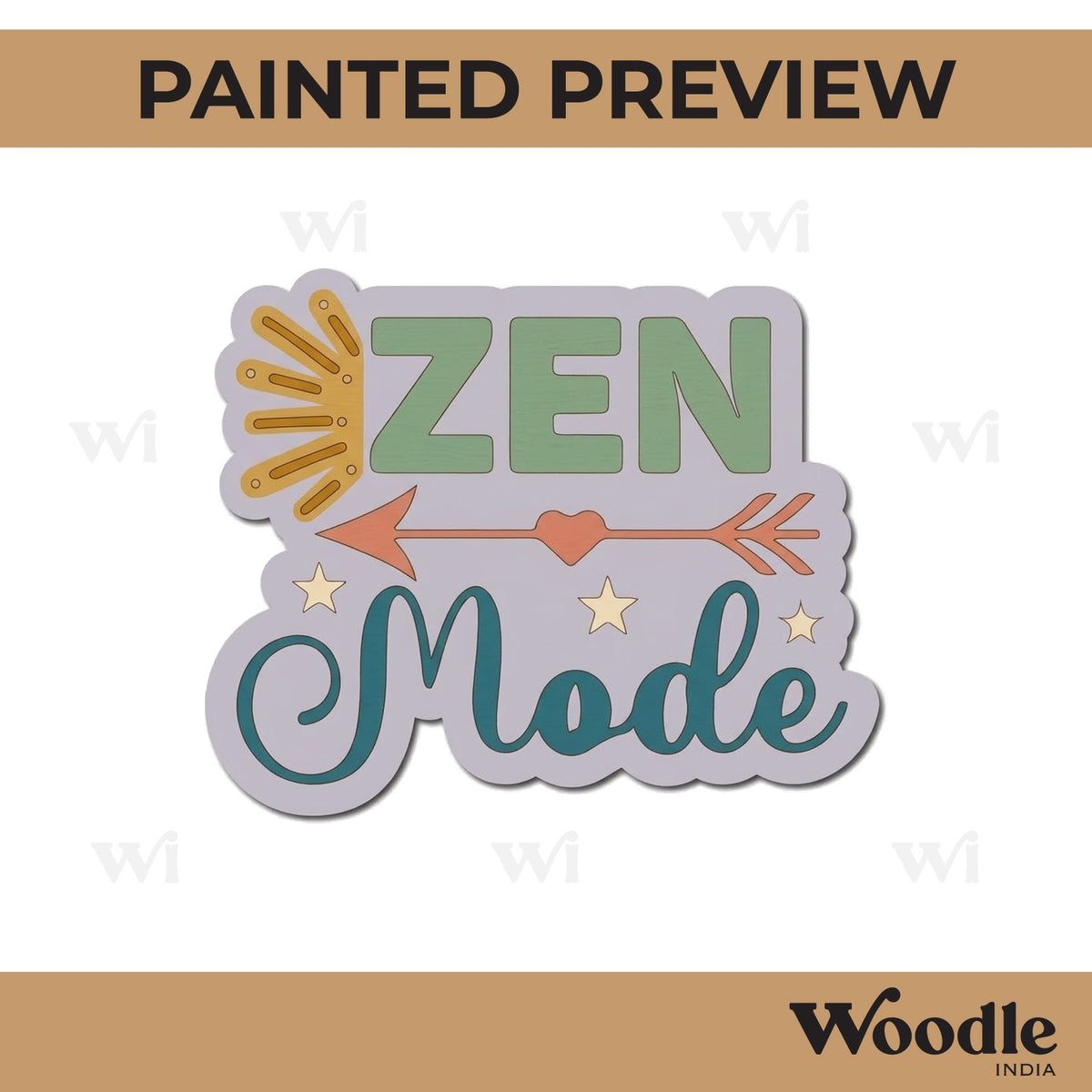 Zen Mode Quote Pre Marked MDF Design 1