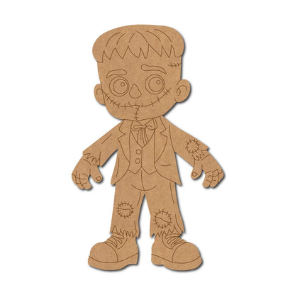 Zombie Halloween Cartoon Pre Marked MDF Design 1