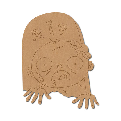 Zombie In Grave Pre Marked MDF Design 1