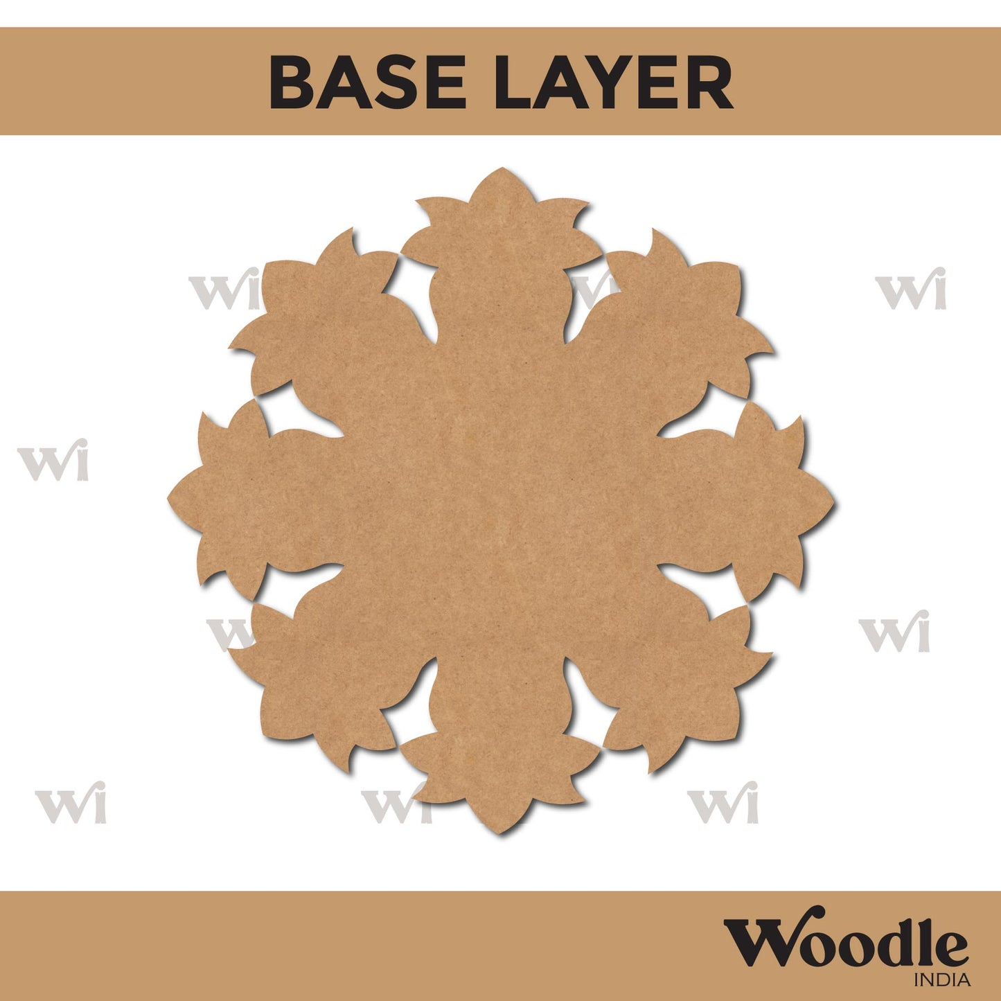 Lotus Reusable Rangoli Base MDF Design 1