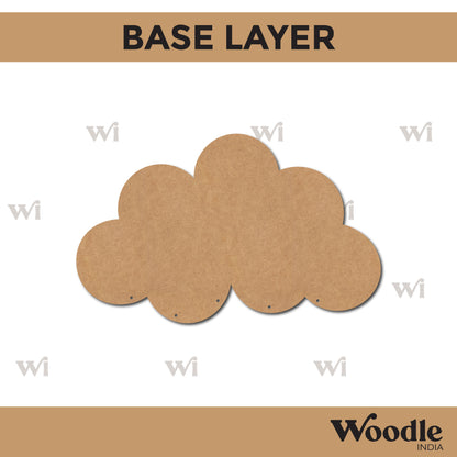 Animals Cloud Nameplate MDF Design 1