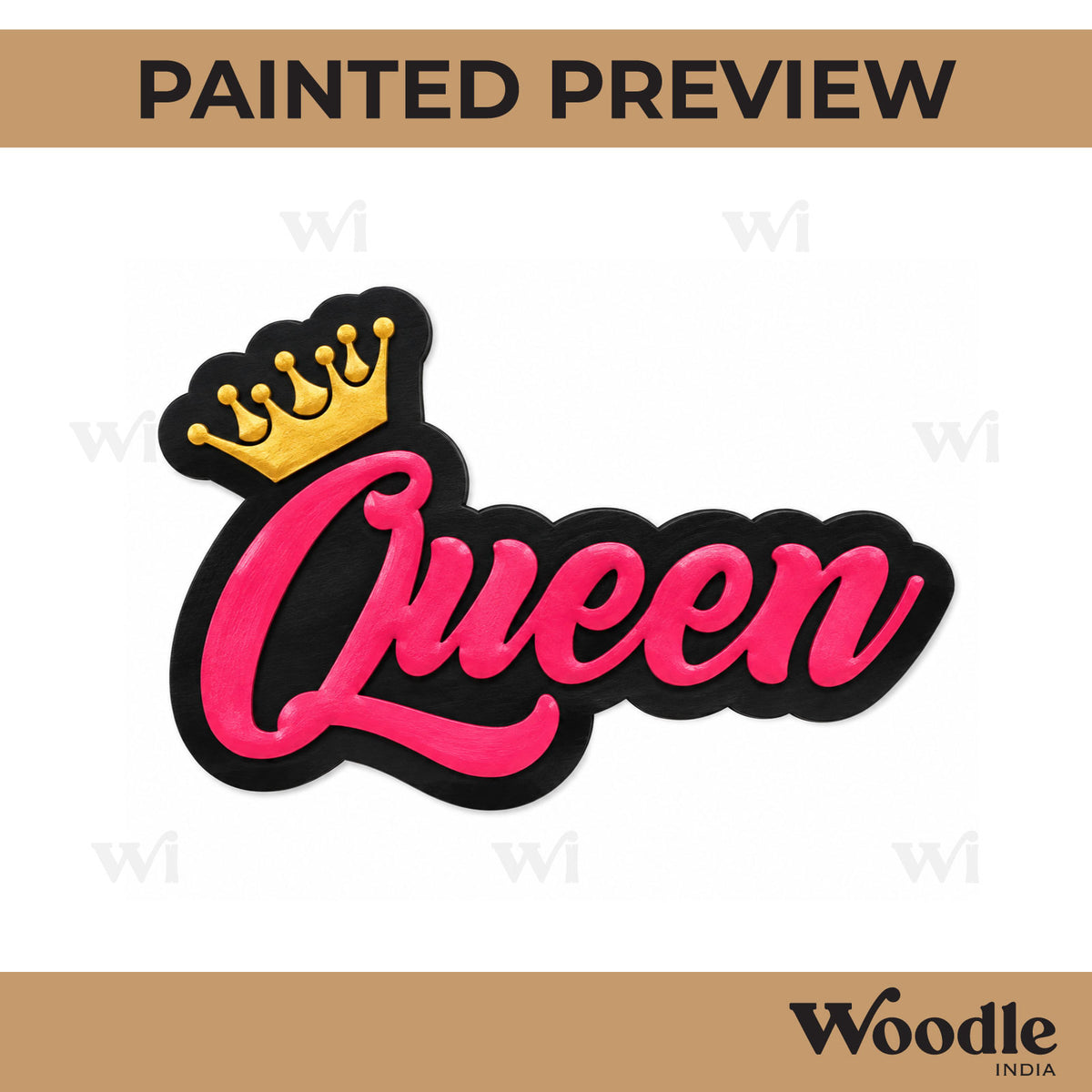 Queen Crown Base MDF Design 1