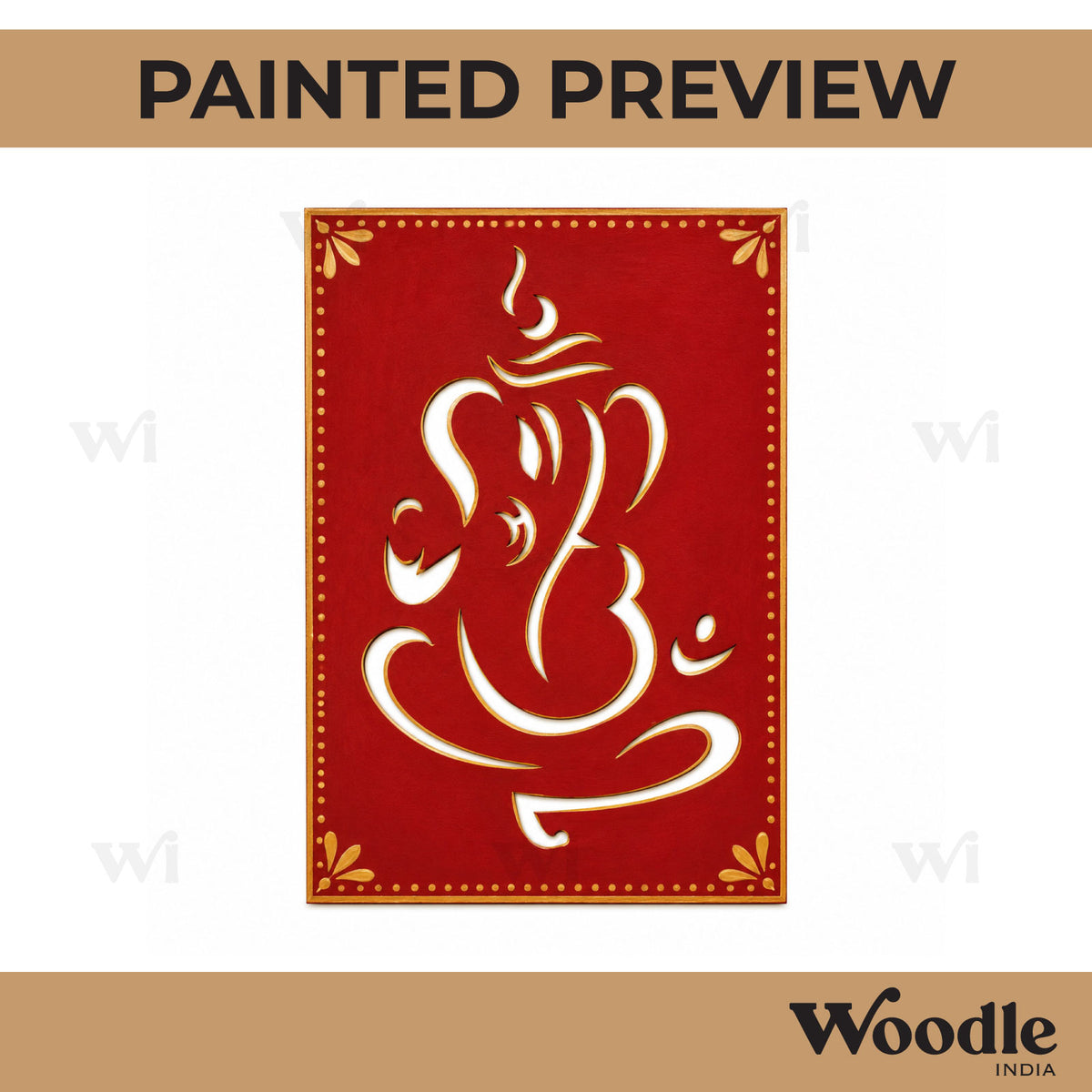 Ganesha Base Cutout MDF Design 9