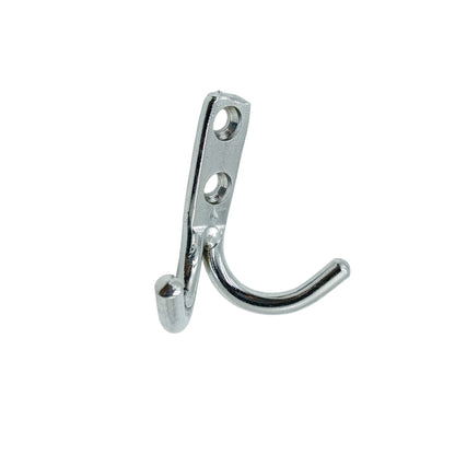 J Type Two Hook Stainless Steel Silver
