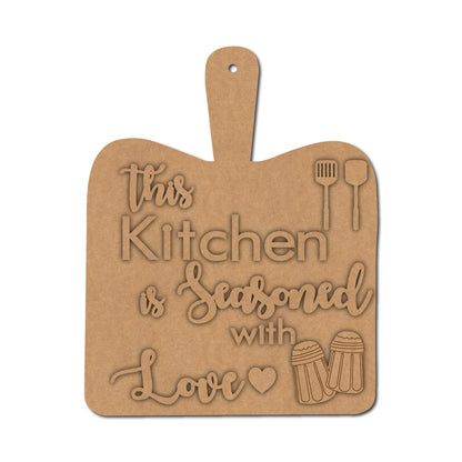 Chopping Board With Text MDF Design 1
